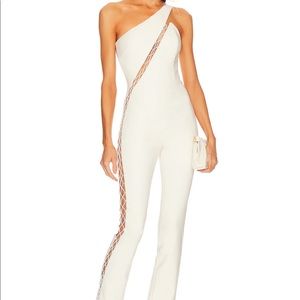 Michael Costello X Revolve white jumpsuit